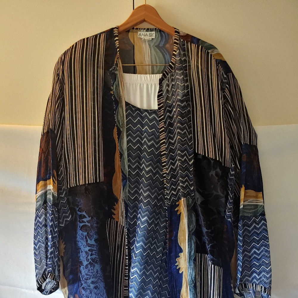 Vintage Plus Size Size 22 Sheer Anage Bohomian